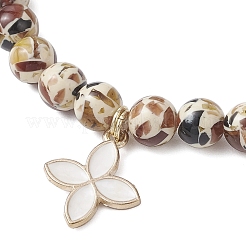 4 pulsera de aleación con dijes de esmalte&nbsp;BJEW-JB12238