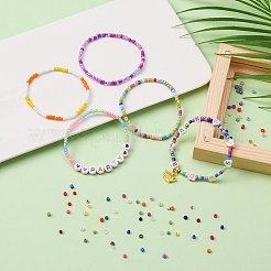 Bausatz für DIY-Buchstaben- und Saatperlen-Schmucksets&nbsp;DIY-YW0005-44-A