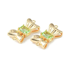 Breloques de connecteur en laiton pavé de zircone cubique&nbsp;KK-L208-01G-04