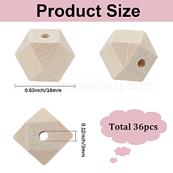 36 Stück Holzperlen&nbsp;WOOD-SP0001-51B