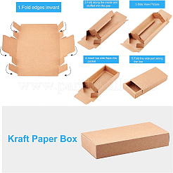 Kraftpapier Faltschachtel&nbsp;LS-CON-WH0010-01I-D