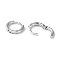 Boucles d'oreilles créoles en argent sterling plaqué rhodium anti-ternissement&nbsp;STER-D016-03A-P