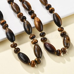 Natürliches Tigerauge Perlenkette&nbsp;NJEW-S388-13