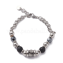 Bracciale in pietra con pietre preziose miste per donna ragazza&nbsp;BJEW-F418-08