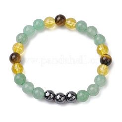 Bracciali elastici con perline di pietre preziose miste naturali e sintetiche per le donne&nbsp;BJEW-JB11248