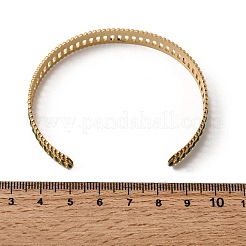 Bracelets manchettes ouverts en acier inoxydable 304 émaillé&nbsp;BJEW-K264-07G