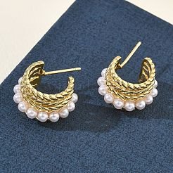 Boucles d'oreilles en laiton pour femmes&nbsp;EJEW-A168-19G