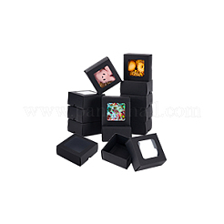 Quadratische Geschenkboxen aus Kraftpapier zur Aufbewahrung&nbsp;CON-WH0095-100B-02
