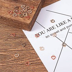 Ciondoli smaltati in lega placcata oro fai da te&nbsp;PALLOY-CJ0001-13