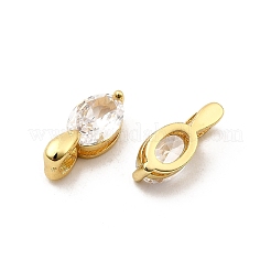 Pferdeauge Messing Micro Pave Zirkonia Charms&nbsp;KK-C134-15G