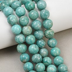 Fili di perline amazonite naturale&nbsp;G-F461-12-10mm-01