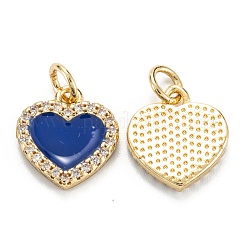 Pendenti in zirconi cubici trasparenti in micro pavè di ottone&nbsp;ZIRC-M115-43G-C