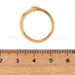 Anillos abiertos para brazalete de acero inoxidable 304 con rhinestone&nbsp;SA-CBA183D-08A-G