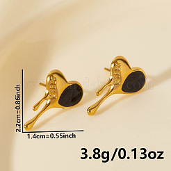 304 stylische herzförmige Ohrstecker aus Edelstahl für Damen&nbsp;LJ1941-3
