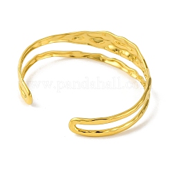 Brazaletes de acero inoxidable 304 de moda con revestimiento iónico (IP) para mujer&nbsp;BJEW-B104-14G