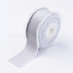 Rubans gros-grain effilochés en polyester&nbsp;ORIB-E001-16mm-012A