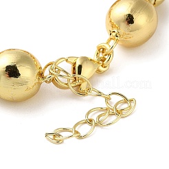 Gestellplattierte Kugelkettenarmbänder aus Messing&nbsp;BJEW-G676-01E-G