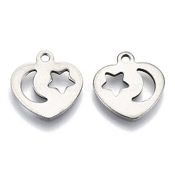 Anlaufgeschützte Charms aus Edelstahl 201&nbsp;STAS-R116-009