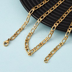 4 mm Figaro-Kettenhalsketten aus 304er Edelstahl&nbsp;NJEW-P338-02G