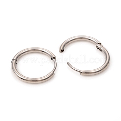 Pendientes de aro huggie de acero inoxidable 201 resistentes al deslustre&nbsp;EJEW-L250-01J-P