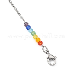 Chakra-Regenbogen-Glasperlen-Anhänger&nbsp;HJEW-JM04874