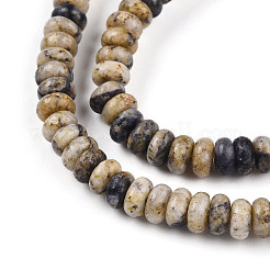 Jaspe de sésame naturel / perles de jaspe kiwi&nbsp;G-T140-84