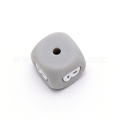 Perline dell'alfabeto in silicone per la realizzazione di braccialetti o collane&nbsp;SIL-TAC001-01A-B