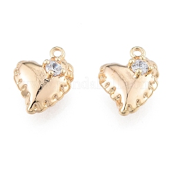 Ciondoli in ottone zirconi chiari micro pavé&nbsp;KK-N216-584LG