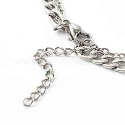 Bracelets de cheville multibrins en acier inoxydable 304 résistant au ternissement&nbsp;AJEW-AN00436-01