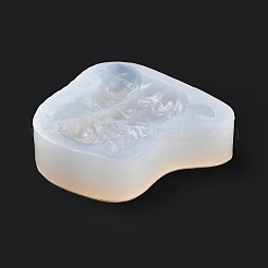 Mini stampi per statue in silicone per uso alimentare con teschio e zucca di Halloween fai da te&nbsp;DIY-G054-C03
