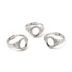 Verstellbare Ringkomponenten aus Messingblumen&nbsp;KK-P225-03P