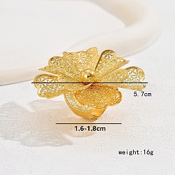 Elegante Manschettenringe aus Eisen im orientalischen Stil mit Blumen für die Hochzeitsfeier&nbsp;RY8475