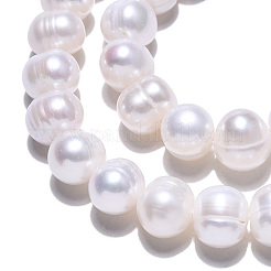 Fili di perle di perle d'acqua dolce coltivate naturali&nbsp;PEAR-S001-9-10mm-3