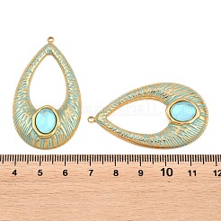 Anhänger aus lackiertem Edelstahl 304 und Kunstharz&nbsp;STAS-G398-17G-03