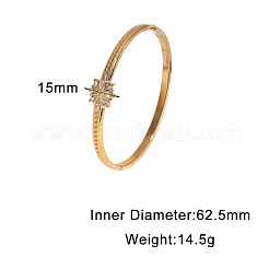 Armreifen mit Scharnier aus 304 Edelstahl mit Strassen für Damen&nbsp;FS-WG7AFBC-02