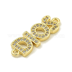 Placcatura in ottone con pavé di zirconi cubici trasparenti dios links&nbsp;X-KK-U029-17G