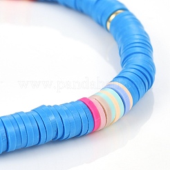 Handgemachte Polymer Clay heishi Perlen Stretch Armbänder&nbsp;BJEW-JB05304