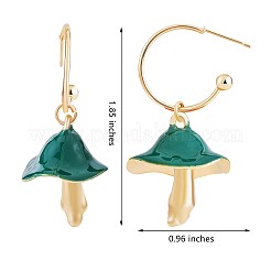 Boucles d'oreilles pendantes en forme de champignon en émail&nbsp;JE987B