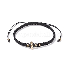Braccialetti di perline intrecciate con perline di ottone&nbsp;BJEW-JB12817-02