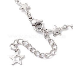 Herstellung von Sterngliederketten-Armbändern aus Edelstahl 304&nbsp;AJEW-JB01446