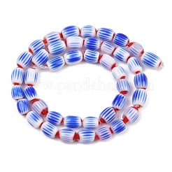 Handgefertigte Stränge ovaler Millefiori-Glasperlen&nbsp;LK-Z001-02B-06