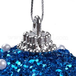 Weihnachtskugel-Anhänger aus Schaumstoff und Kunstperlen aus Kunststoff&nbsp;FIND-G056-01C