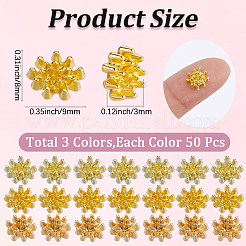 150 Stück 3 Farben Zinklegierung Cabochons&nbsp;KK-SC0007-71B