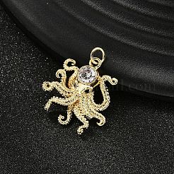1 pendentif en laiton plaqué micro pavé de zircones cubiques&nbsp;ZIRC-YW0001-15