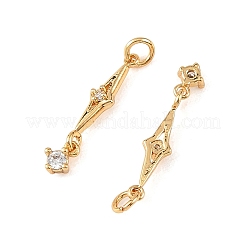 Pendentifs en laiton Shegrace pavés de zirconiums cubiques transparents&nbsp;XGRQ4N859-722G