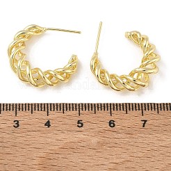 Pendientes de botón de latón retorcido para mujer&nbsp;KK-CBAD851-29G