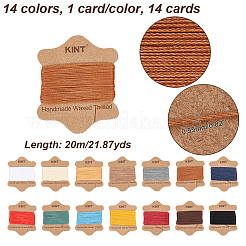 14 Karte 14 Farben gewachste Nylonschnur&nbsp;YC-NB0001-03