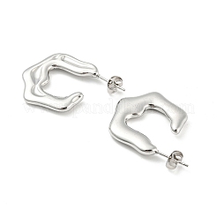 Boucles d'oreilles à tige torsadées en acier inoxydable 304 anti-ternissement&nbsp;EJEW-I290-01P