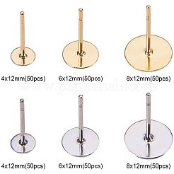 Componenti per orecchini a bottone in acciaio inossidabile 304&nbsp;STAS-PH0010-16M