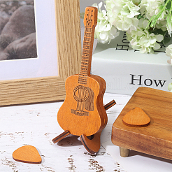 1 Set Gitarrenförmiger Gitarrenplektrum-Sammler aus Holz mit Magnetverschlüssen&nbsp;CON-CA0001-026